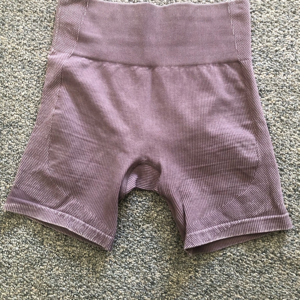 JoyLab Mauve Ribbed Yoga/Bike Shorts